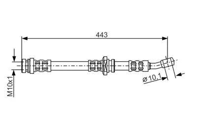 BOSCH 1 987 476 909 Fren Hortumu; On 43400 Mm Agıla 1.2 I 06.2000 - 06.2004; Ignıs 1.3ı 16v Hatchback 10.2003 - 12.200 5155083E00000 9204000