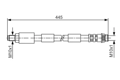 BOSCH 1 987 476 912 Fren Hortumu; On 44500 Mm 307 1.6ı 08.2000 - 05.2005; 307 2.0 Hdı 08.2000 - 05.2005; 307 2.0 Hdı B 4806A0