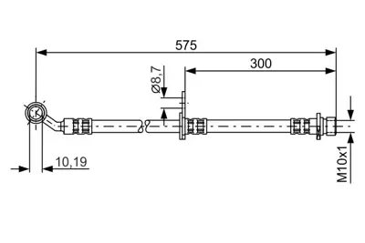 BOSCH 1 987 476 986 Fren Hortumu Sol; On 57500 Mm Cıvıc 1.6 I Hatchback 02.2001 - 12.2005; Cıvıc 1.7 Ctdı Hatchback 01 1465S6D000