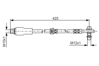 BOSCH 1 987 481 066 Fren Hortumu; On 42500 Mm Croma 1.9 Jtd 16v 06.2005 - 12.2010; Croma 1.9 Jtd 8v 06.2005 - 12.2010; 51759919