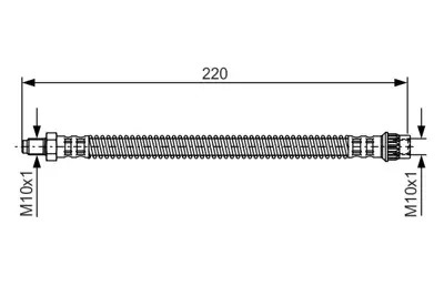 BOSCH 1 987 481 090 Fren Hortumu Dıs Arka22000 Mm Trafıc Iı 2.0 Dcı 01.2006 - ; Vıvaro 2.0 Cdtı 08.2006 - ; Trafıc Iı 4621300QAC 8200688043 93859699