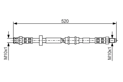 BOSCH 1 987 481 158 Fren Hortumu 52000 Mm Idea 1.3 Multıjet 01.2004 - 11.2010; Musa 1.4 16v 10.2004 - 12.2012; Musa 1. 51767150