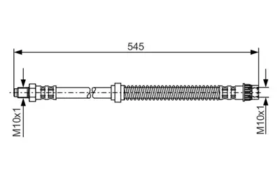 BOSCH 1 987 481 186 Fren Hortumu; On 54500 Mm Master Iı 2.5 Dcı 120 10.2003 - 01.2010; Master Iı 2.5 Dcı 100 11.2006 - 4620100QAH 8200673567 93191704