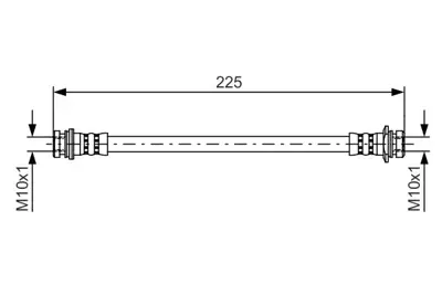 BOSCH 1 987 481 387 Fren Hortumu; Arka 22700 Mm Aveo 1.2 Hatchback 04.2008 - 12.2011; Kalos 1.2 Hatchback 02.2005 - 04 96534546