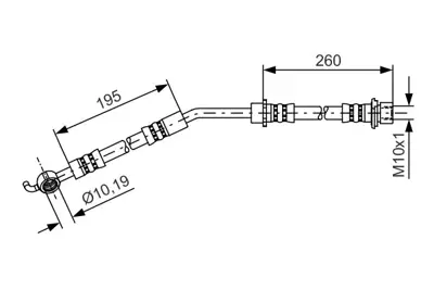 BOSCH 1 987 481 408 Fren Hortumu Sag; On 51000 Mm Yarıs 1.3 Vvt-I 11.2005 - 10.2008; Yarıs 1.4 D-4d 11.2005 - 07.2011; 90947W2007