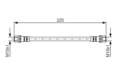 BOSCH 1 987 481 413 Fren Hortumu Sol; Arka 22500 Mm Yarıs 1.4 D-4d 11.2005 - 07.2011; Yarıs 1.3 Vvt-I 11.2008 - 07.201 90947W2010