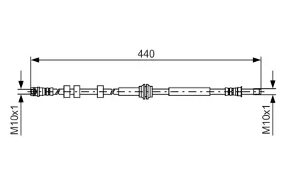 BOSCH 1 987 481 430 Fren Hortumu; Arka 44000 Mm A4 2.0 Tdı Avant 04.2008 - 03.2012; A4 2.0 Tdı 11.2007 - 03.2012; A4 2 8K0611775J