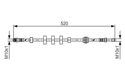BOSCH 1 987 481 431 Fren Hortumu; On 52000 Mm A4 2.0 Tdı Avant 04.2008 - 03.2012; A4 2.0 Tdı 11.2007 - 03.2012; A4 2.0 8K0611707E