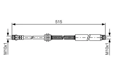 BOSCH 1 987 481 447 Fren Hortumu; Arka 51500 Mm Caddy 1.9 Tdı 02.2004 - 08.2010; Caddy 1.9 Tdı 06.2005 - 08.2010; Cadd 2K5611775F