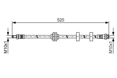 BOSCH 1 987 481 495 Fren Hortumu; On 52000 Mm Doblo 1.3 Multıjet 10.2005 - 12.2010; Doblo Cargo 1.3 Multıjet 10.2005 - 51776519