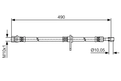 BOSCH 1 987 481 513 Fren Hortumu; Arka 49000 Mm Cr-V 2.0 I 4x4 09.2006 - 12.2012; Cr-V 2.2 Ctdı 4x4 01.2007 - 12.2009; 1466SWA000