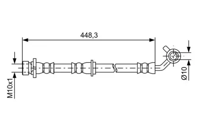 BOSCH 1 987 481 576 Fren Hortumu; Arka 50500 Mm Cr-V 2.0ı 4wd 07.2002 - 09.2006; Cr-V 2.4 I 4x4 08.2002 - 08.2006; Cr- 1466S9A000