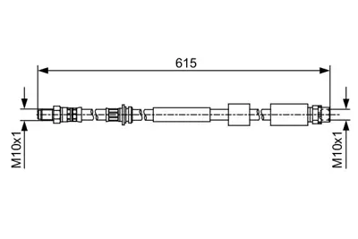 BOSCH 1 987 481 615 Fren Hortumu; On 61500 Mm 118 D 09.2012 - 02.2015; 118 D 09.2011 - 02.2015; 116 D 09.2011 - 02.201 34306792254