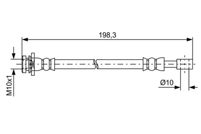 BOSCH 1 987 481 630 Fren Hortumu Dıs Arka20000 Mm Swıft 1.2 Hatchback 09.2010 - ; Sx4 1.6 Vvt 4wd Hatchback 09.2009 - 5157080J10