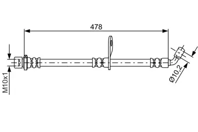 BOSCH 1 987 481 815 Fren Hortumu 26591SC011