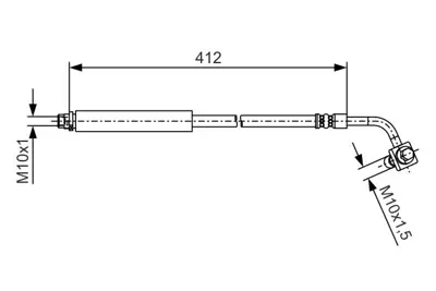 BOSCH 1 987 481 B23 Fren Hortumu 95083148