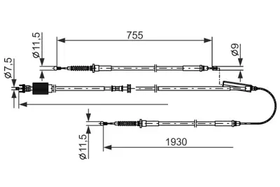 BOSCH 1 987 482 802 Fren Kablosu Astra J Gtc Astra 1.4 Gtc  Astra 1.4 Turbo Gtc  Astra 1.6 Gtc  Astra 1.6 Turbo Gtc  Ast 522133