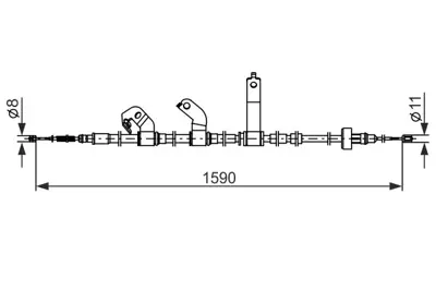BOSCH 1 987 482 839 Fren Kablosu 597601W000