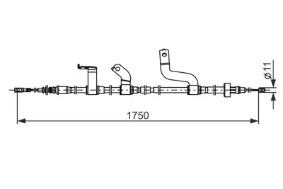 BOSCH 1 987 482 850 Fren Kablosu 597701R300