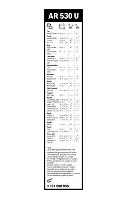 BOSCH 3 397 008 936 Aerotwın Retrofıt Teklı Sılecek - [530 M A3  Avanza  Bora  Celerıo  Durango  Hılux  Ignıs  Mıcra  Po 