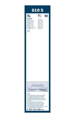 BOSCH 3 397 010 280 Ön Silecek Süpürgesi Tk T5 Amarok 7H1955426