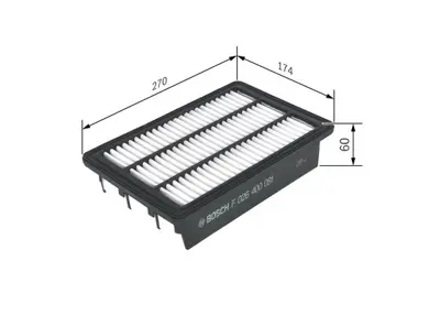 BOSCH F 026 400 091 Fıltre Hava Santafe 06>10 281132B000