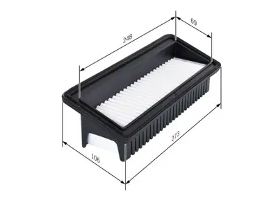 BOSCH F 026 400 128 Fıltre Hava I10 1.2 08>11 281130X200