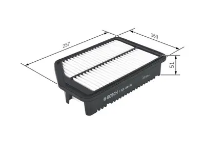 BOSCH F 026 400 481 Hava Fıltresı I30 1.4 12.2011 I30 1.4 Coupe 02.2013 Cee D 1.4 05.2012 I30 1.6 Gdı 12.2011 281133X000