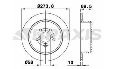 BRAXIS AE0647 Arka Fren Dısk Aynası Subaru Legacy 4 2.0ı 26700AG001 26700AG000 26700AG01B 206700AG001 26700EA030 26700AG01A
