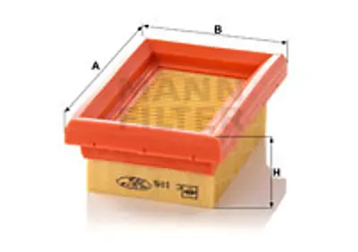 MANN FILTER C 105 850 2.5 10v B 5252  103 Kw / 140 Hp  08.1992-07.1994 3515175