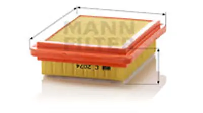 MANN FILTER C 2074 Hava Fıltresı Suzukı Carry Sk413 00-> Jımny 98-> 1378082A00000
