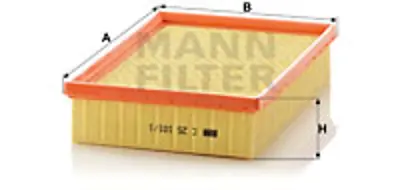 MANN FILTER C 25 101/1 Hava Fıltresı P307 Dw10ated 2.0hdı P206 P307 C4 Vts Ew10j4s 1444VW 1444W2