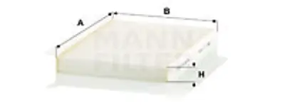 MANN FILTER CU 2532 Polen Fıltresı Accent Era 2006> I20 2015> I30 2007> Elantra 2011> / Ceed 2006> 971331H000 S971332L000AT