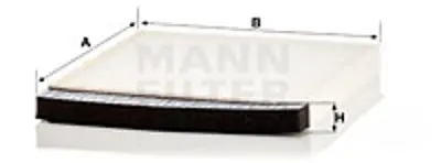 MANN FILTER CU 2855 Polen Fıltresı Volvo C70 S60 S70 S80 V70 Xc70 Xc90 92046267