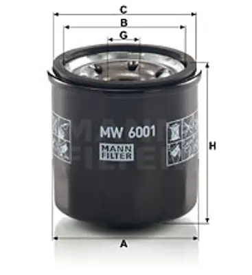 MANN FILTER MW 6001 Fıltre 