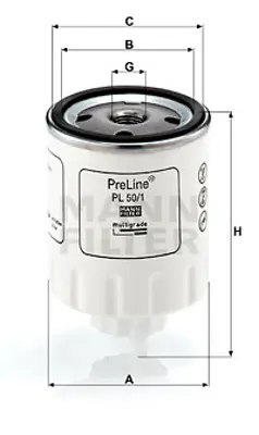MANN FILTER PL 50/1 Fıltre 