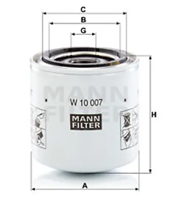 MANN FILTER W 10 007 Fıltre 