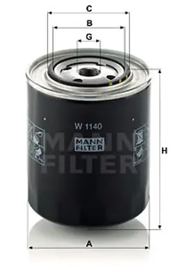 MANN FILTER W 1140 Fıltre 1909102 71961003 74513411 EFL93