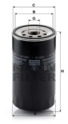 MANN FILTER W 1168/1 Yag Fıltresı Renault Trucks 