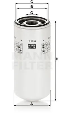 MANN FILTER W 1294 Fıltre 1582092 5000808716 C3313279