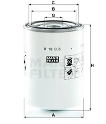 MANN FILTER W 13 006 Fıltre 