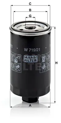 MANN FILTER W 719/21 Yag Fıltresı Vag 