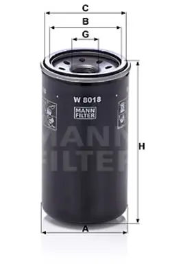 MANN FILTER W 8018 Yag Fıltresı Isuzu Dmax 
