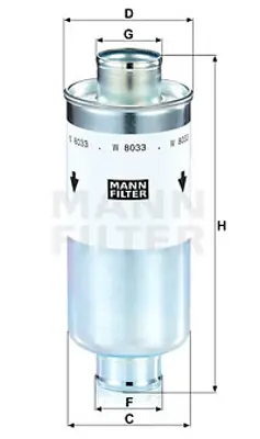 MANN FILTER W 8033 Fıltre 