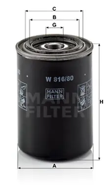 MANN FILTER W 816/80 Yag Fıltresı 1560187305 1560187310 E3TZ6731C MD162326 S21323802
