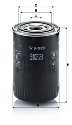 MANN FILTER W 940/29 Yag Fıltresı 93010776401