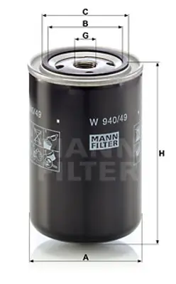 MANN FILTER W 940/49 Fıltre 