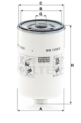 MANN FILTER WK 1150/2 Fıltre 