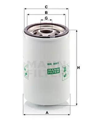 MANN FILTER WK 8001 Fıltre 