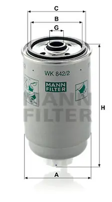 MANN FILTER WK 842/2 Mazot Fıltresı Opel Astra F 1.7d Combo B X15d X17d Omega B U25td Frontera A 25td Vectra B X17td Omeg 190660 1906C6 1930010 4932900000 7701030546 7701668711 8608747 90016800 9950443 9950451 A0018354447 AEU2147L CBU1177 T81DC9150BA